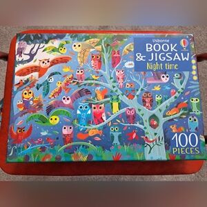 Usborne Colorful Night Time Jigsaw Puzzle & Book